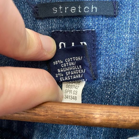 Vintage Gap Denim Snap up Jacket Sz M - Picture 4 of 6